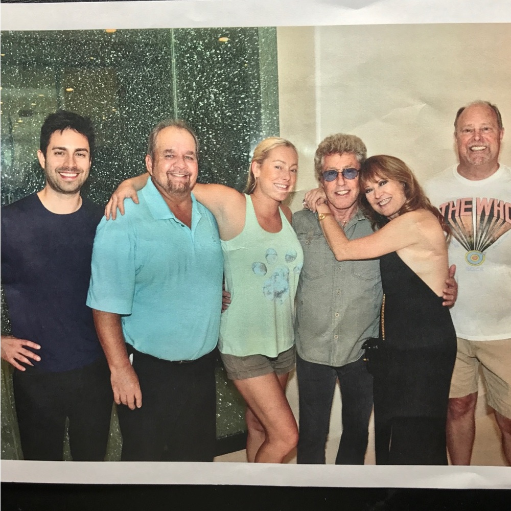 Cute Throwback me Hugging Roger Daltrey from the Band The Who 🥂